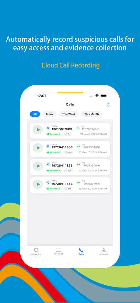 Wonder Shield screenshot 5 - Customizable whitelist and blacklist rules for call and SMS blocking