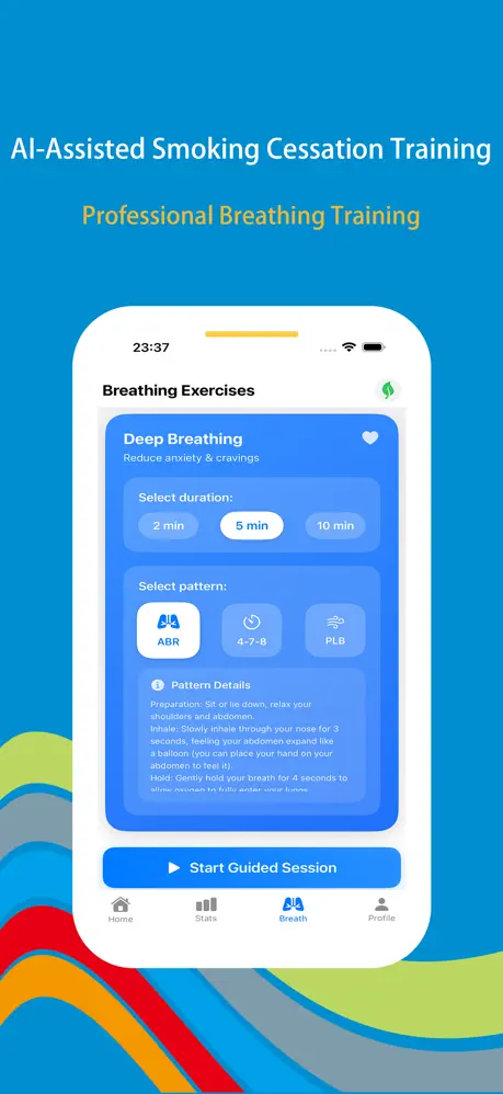 Wonder Quit screenshot 3 - Breath training exercises and relaxation techniques for smoking cessation