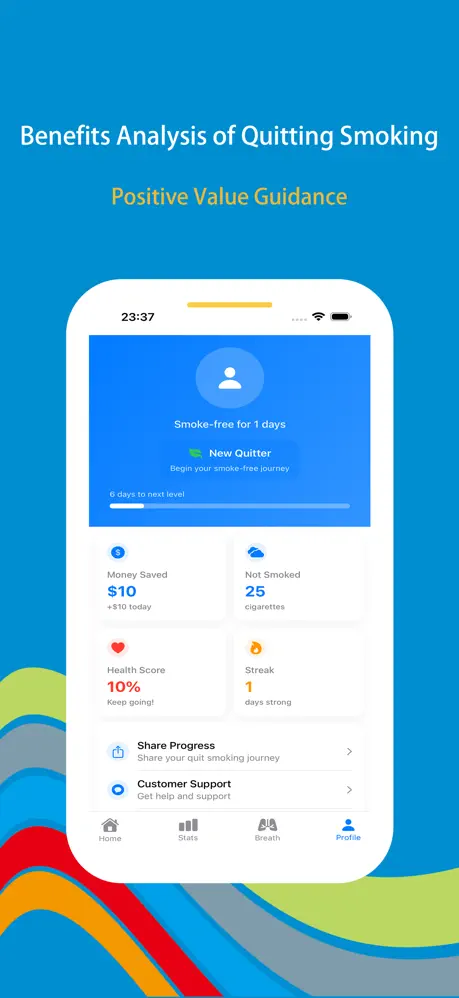 Wonder Quit screenshot 5 - Craving management tools and support resources for smoking cessation