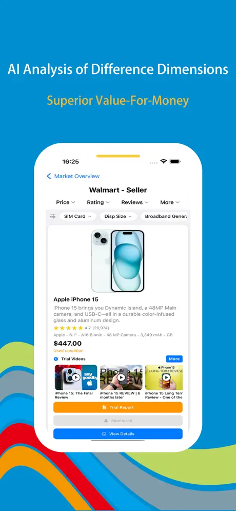 Wonder Shopping screenshot 3 - Product reviews analysis and trend tracking features