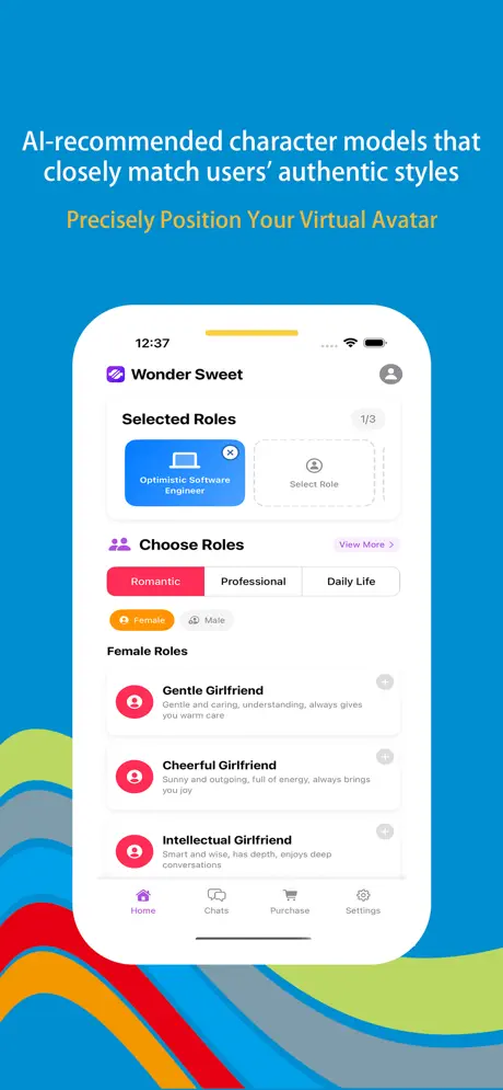 Wonder Sweet screenshot 2 - Expert role library with templates for professional and personal messaging