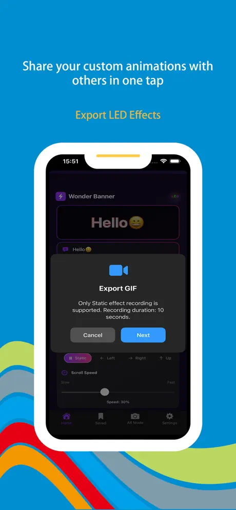 Wonder Banner screenshot 4 - Preset templates and quick message options for common scenarios