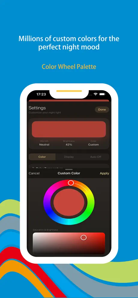 Wonder Light screenshot 2 - Sleep mode with warm light settings to improve sleep quality
