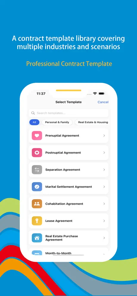 Wonder Lawyer iOS app screenshot - Legal-grade smart contract tool