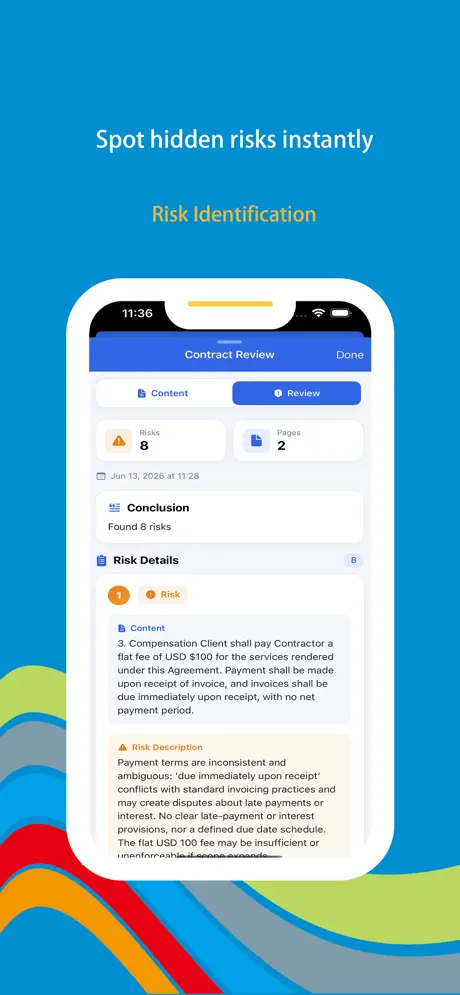 Wonder Contract screenshot 3 - Legal clause library and contract terms management