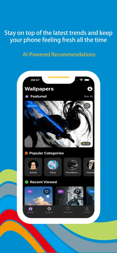 Wonder Wallpapers iOS app screenshot - HD wallpapers and live wallpapers app