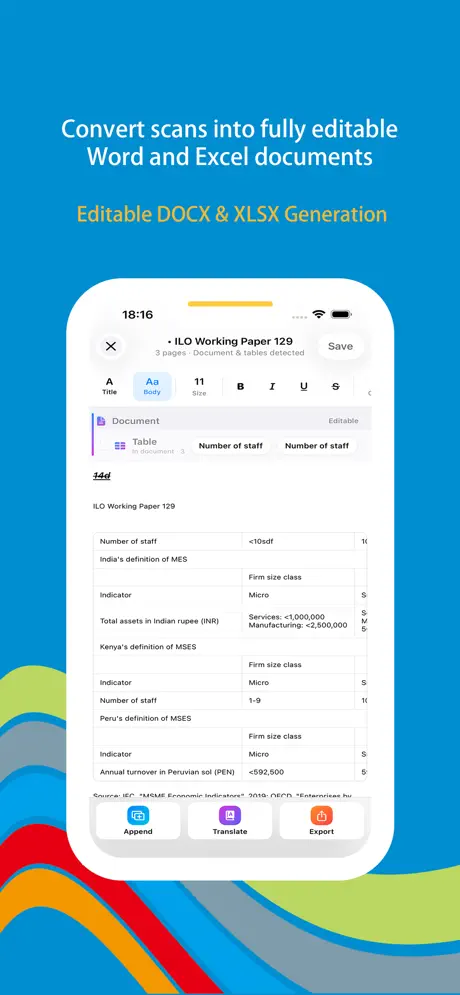 Wonder DOC screenshot 2 - PDF to image conversion with quality settings and page selection