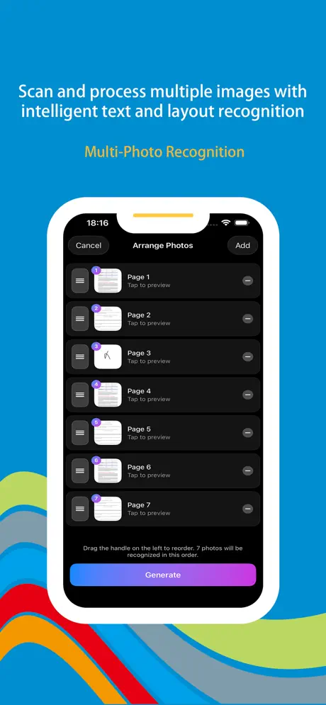 Wonder DOC screenshot 3 - Image to PDF conversion with layout and compression options