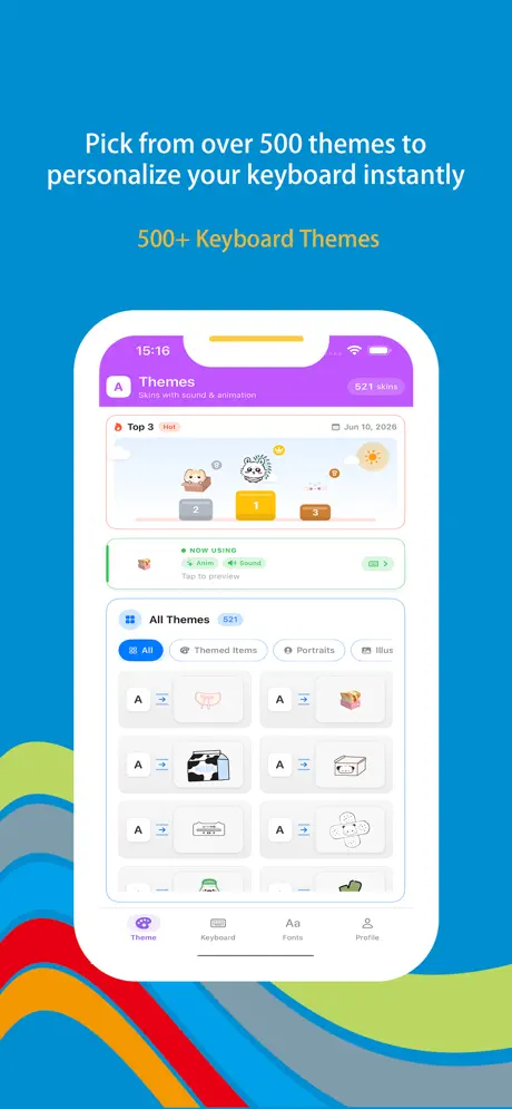 Wonder Font screenshot 2 - Text customization with font selection, size, and color options
