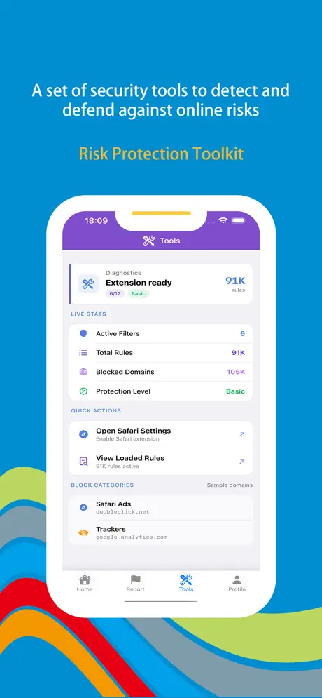 Wonder Blocker screenshot 5 - Whitelist management and custom blocking rules configuration