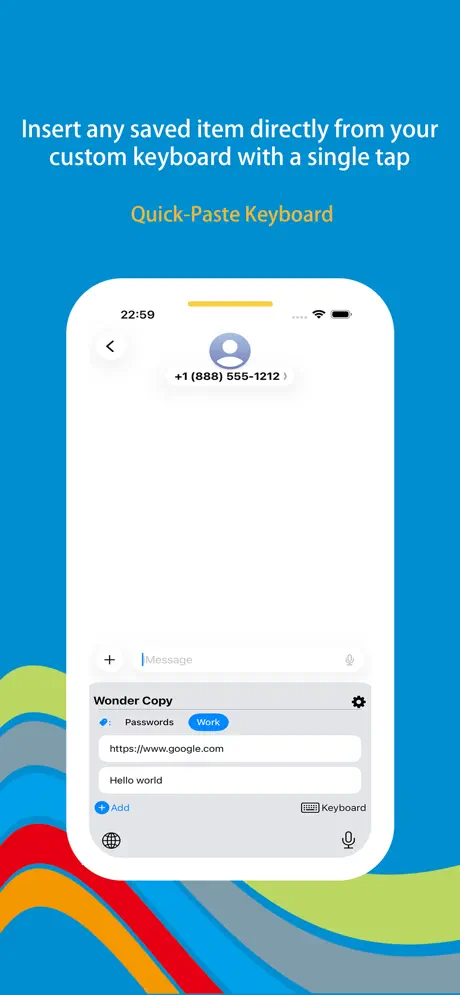 Wonder Copy - Copy & Paste iOS app screenshot