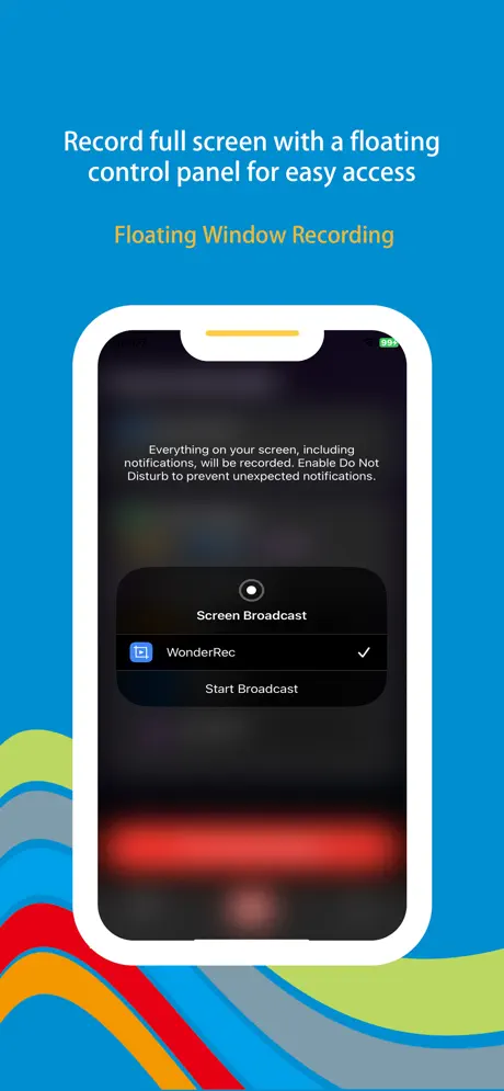 Wonder Rec - Screen Recorder iOS app screenshot