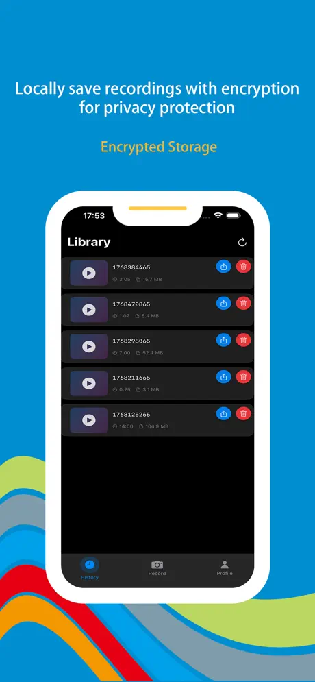 Wonder Rec screenshot 4 - Video editor timeline, filters, and speed controls