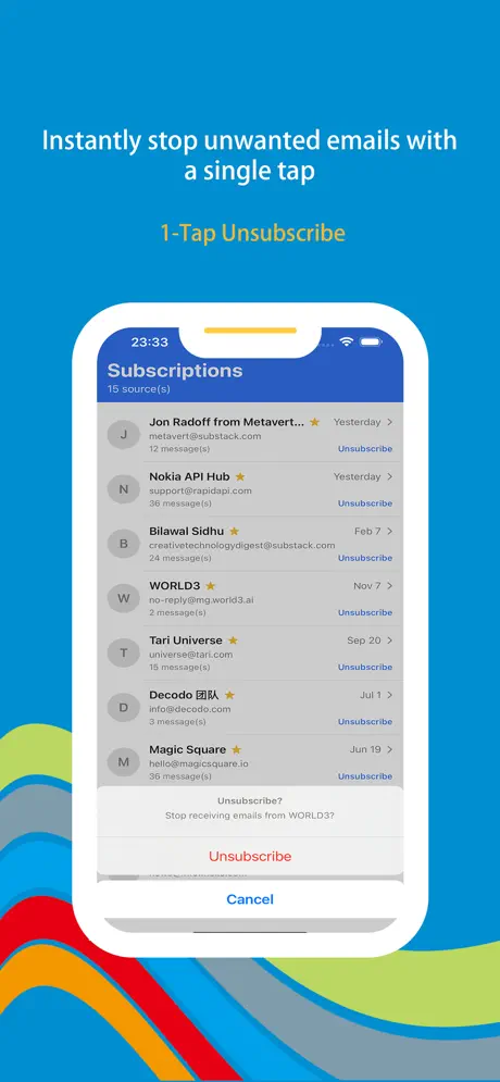 Wonder Mail screenshot 2 — rules or filters