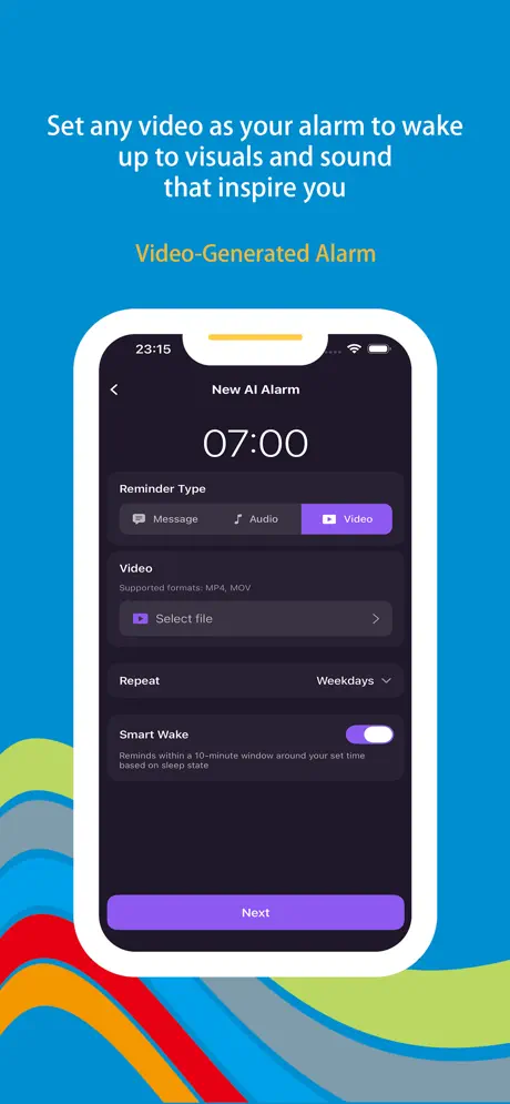 Wonder Alarm screenshot 4 - audio and media picker for custom alarm sounds