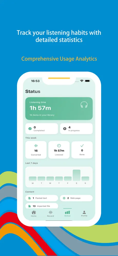 Wonder Voice screenshot 4 — import or OCR