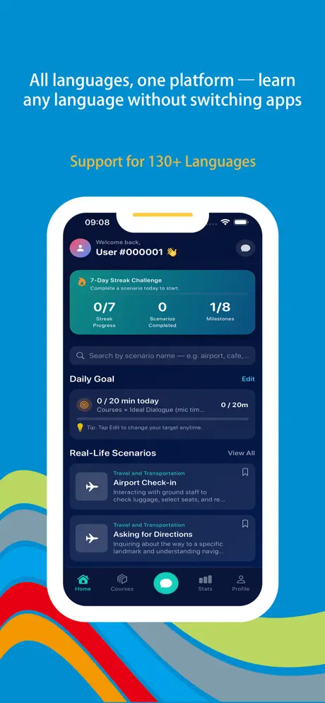 Wonder Flow - Learn Languages iOS app screenshot
