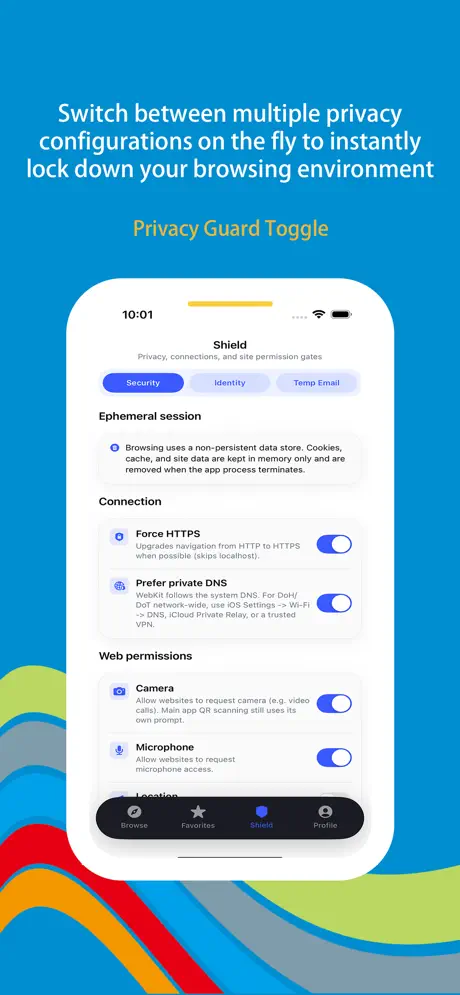 Wonder Incog screenshot 3 — identity filler or forms
